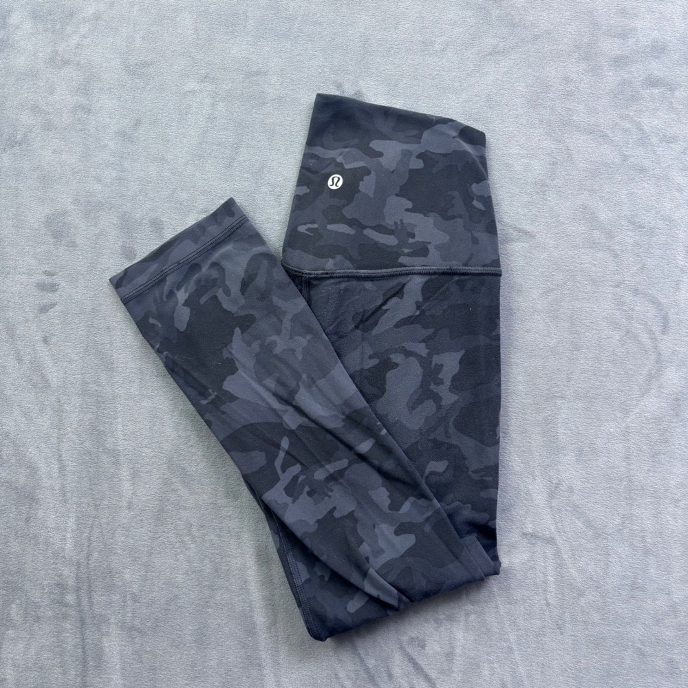 Lululemon Align High-Rise Crop 21 Heritage 365 Camo Deep Coal Multi Size 4